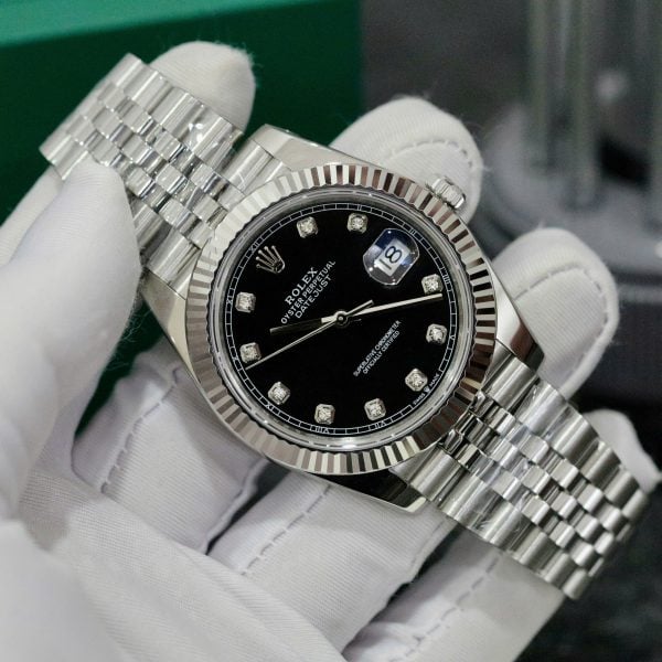 [Superclone] Rolex Datejust 41mm Bright Black Dial Jubilee 126334 view 3