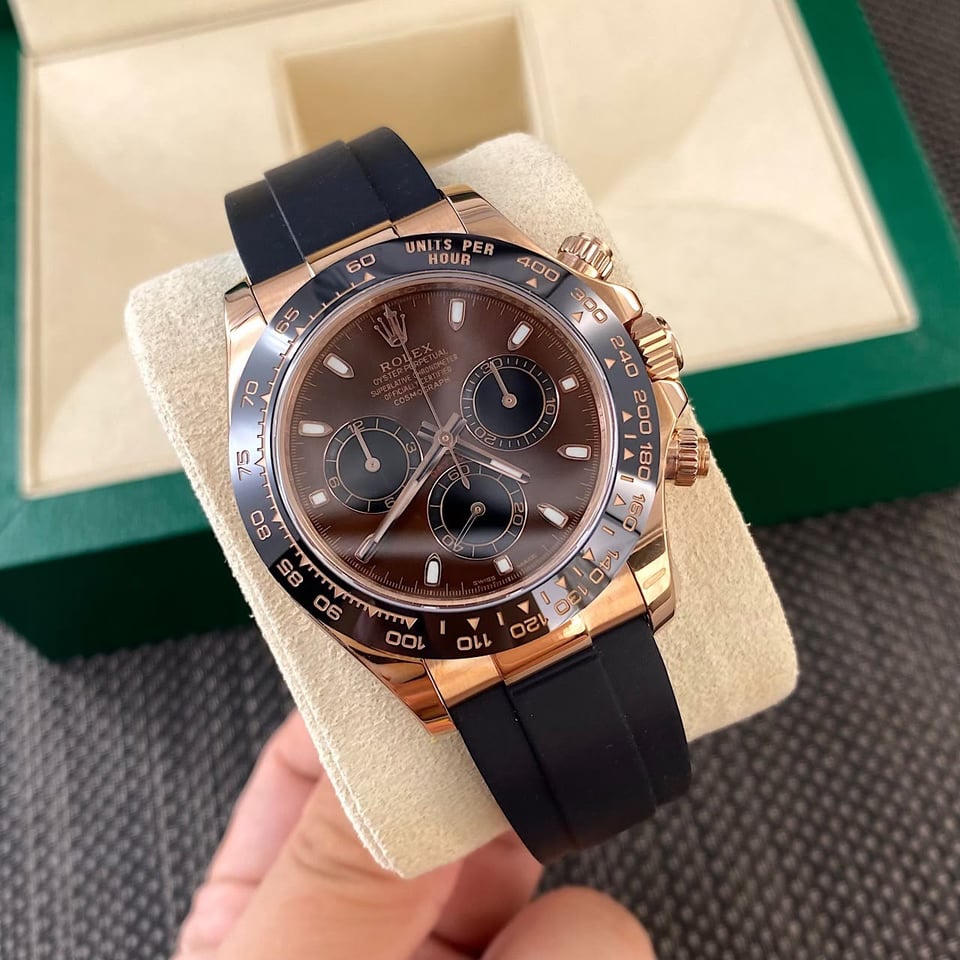 [Super Clone] Rolex Cosmograph Daytona 116515LN Chocolate Dial Luminous Hour Markers view 5