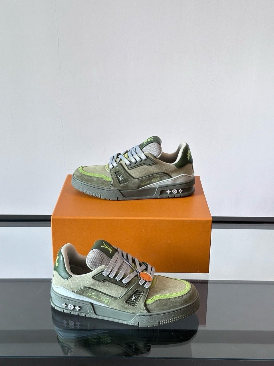Louis Vuitton LV Trainer Outdoor Sneaker Green for Men view 5