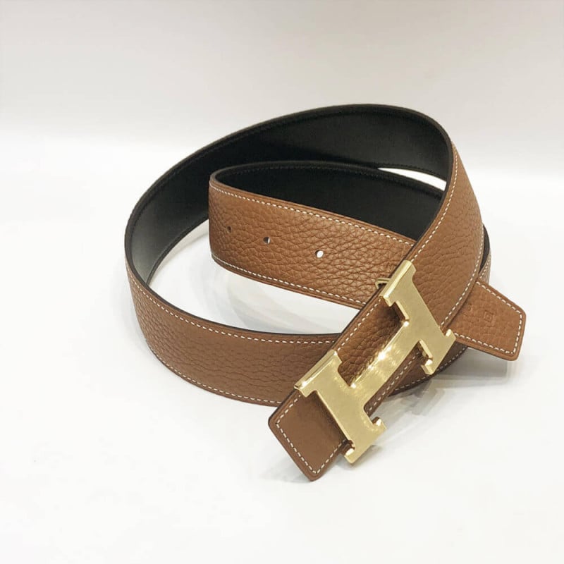 Hermes H Belt Buckle &amp; Reversible Leather Strap 38 mm HB01