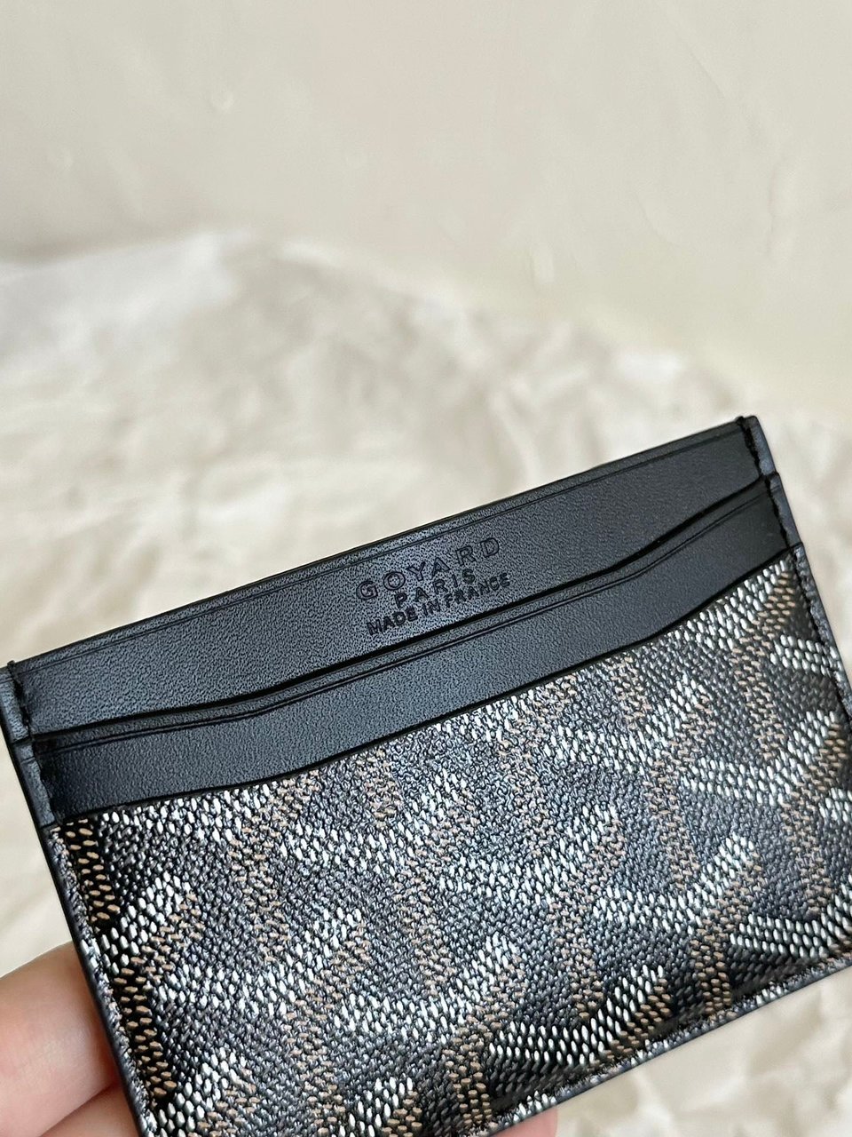 Goyard Saint-Sulpice Card Wallet 10 Cm Black Goyardine Canvas view 7