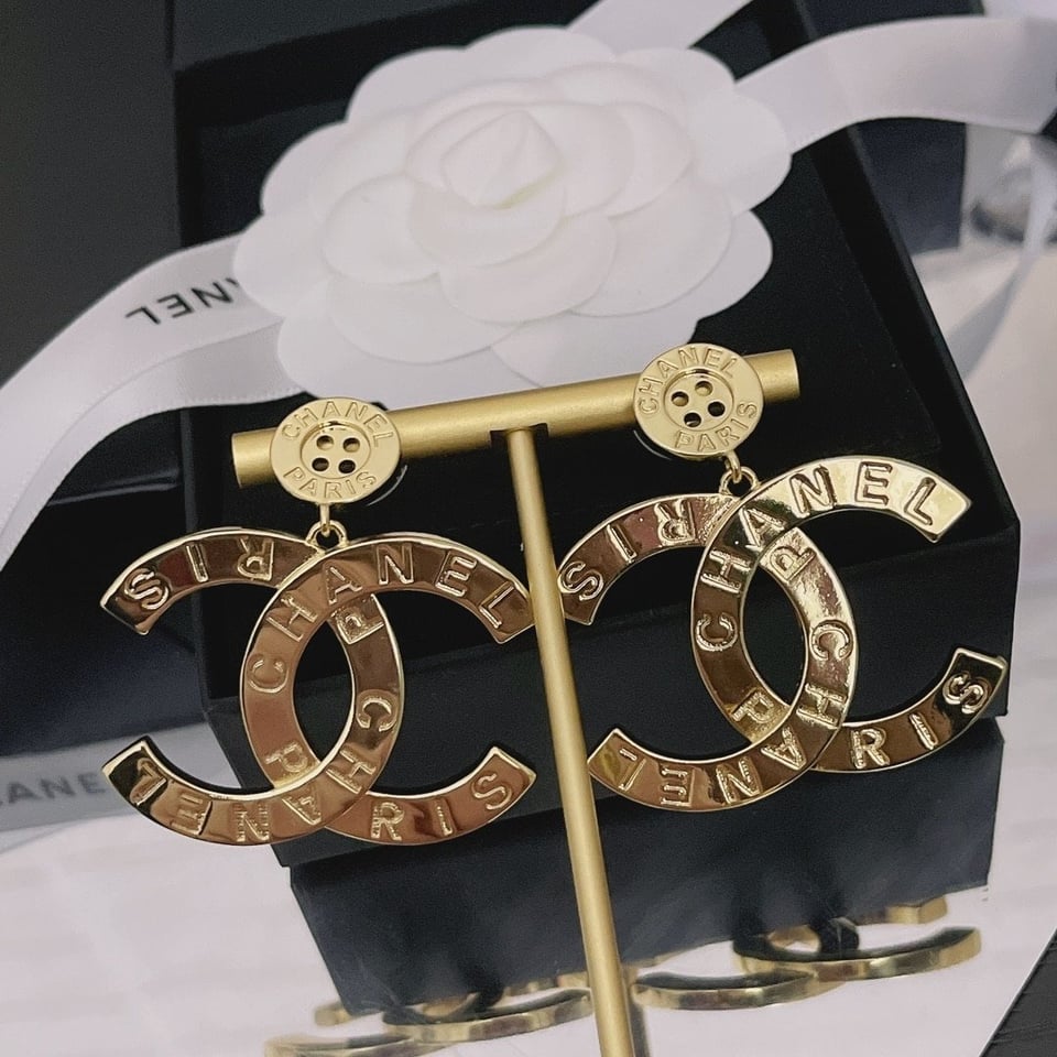 Chanel Paris Button Earrings view 9