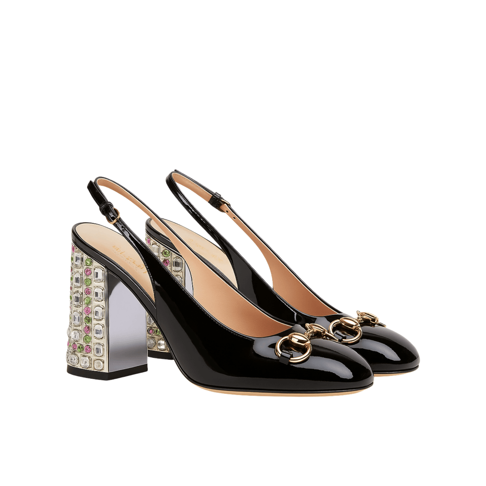 Gucci Women’S Horsebit Pump With Crystals Black ?795984 Bnc00 1000 view 2