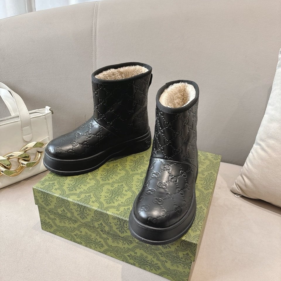 Gucci Women?S Boot Gg Leather Black view 5