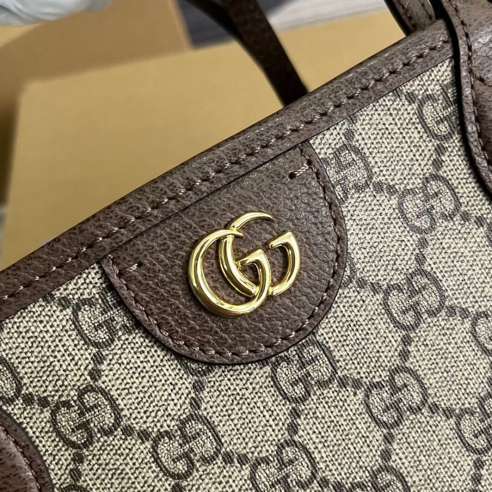Gucci Ophidia GG Supreme Shoulder Tote Beige/Ebony 38.5cm/15.2in view 11