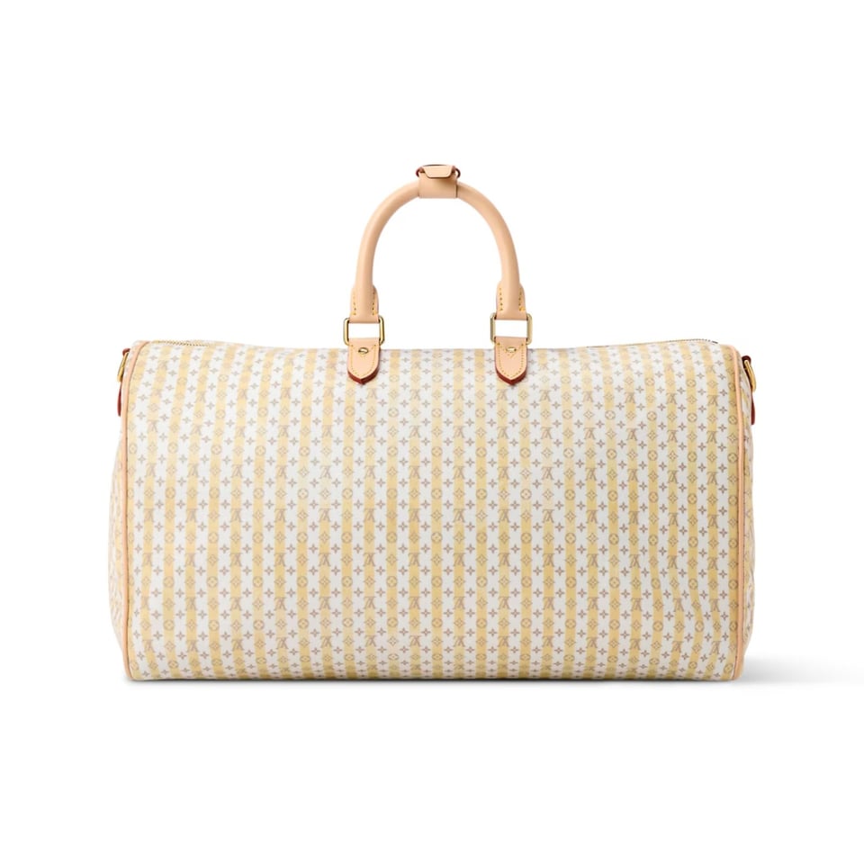Louis Vuitton Keepall Bandoulière Bag 50cm/19.7in Banana Yellow M28678 view 6