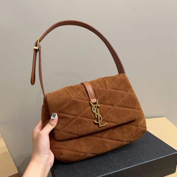 Saint Laurent Le 5 A 7 Hobo Bag Brown 27Cm view 3