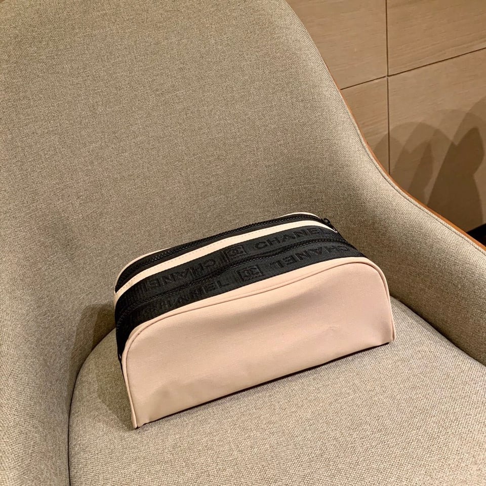 Chanel Sport Line Clutch Bag 26 Pastel Pink Canvas view 4