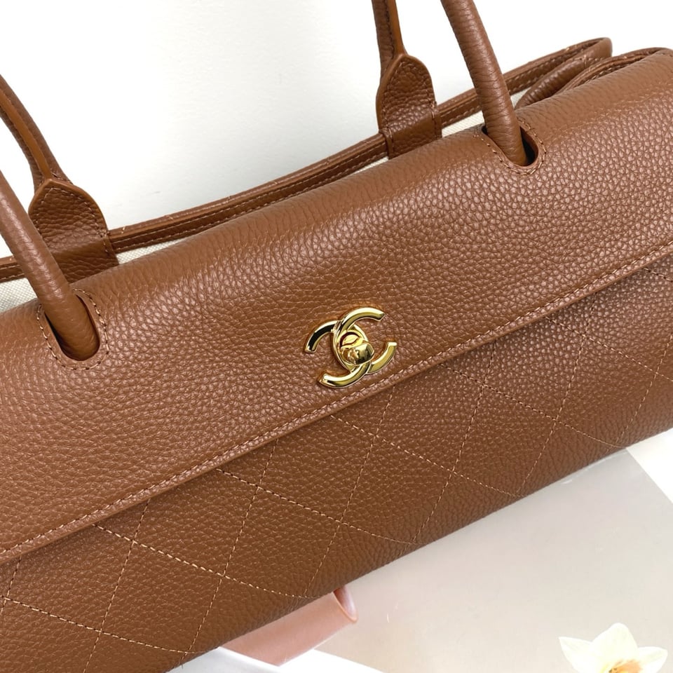 Chanel Urban Essential Tote Light Brown Caviar Gold Hardware 30cm/11.8in view 4