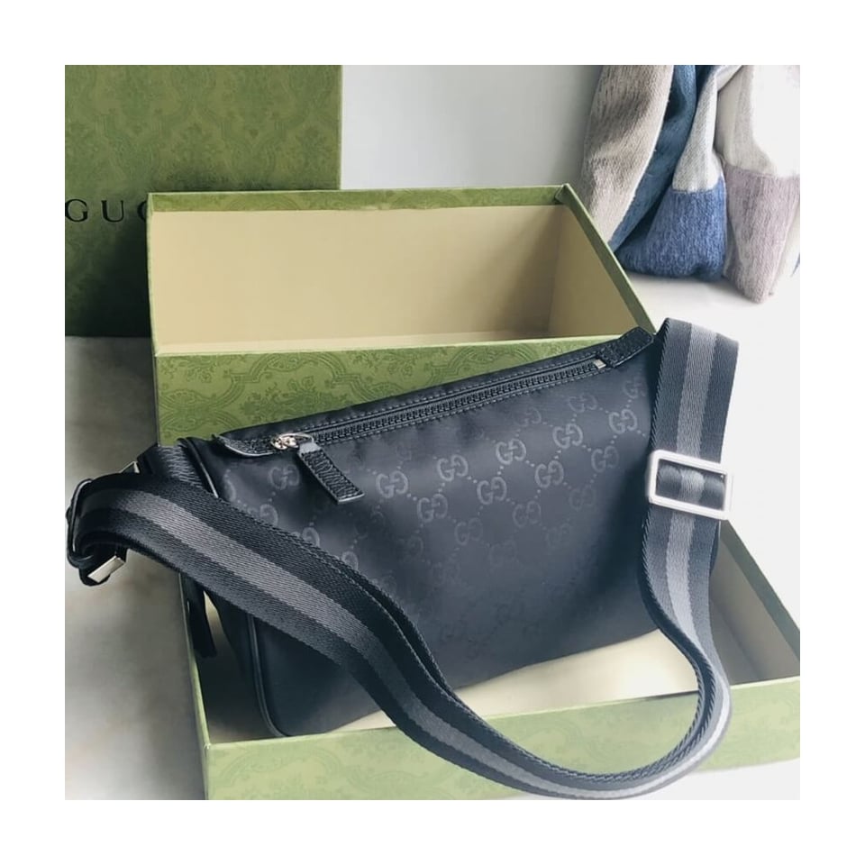 Gucci GG Guccissima Nylon Waist Crossbody Bag view 12