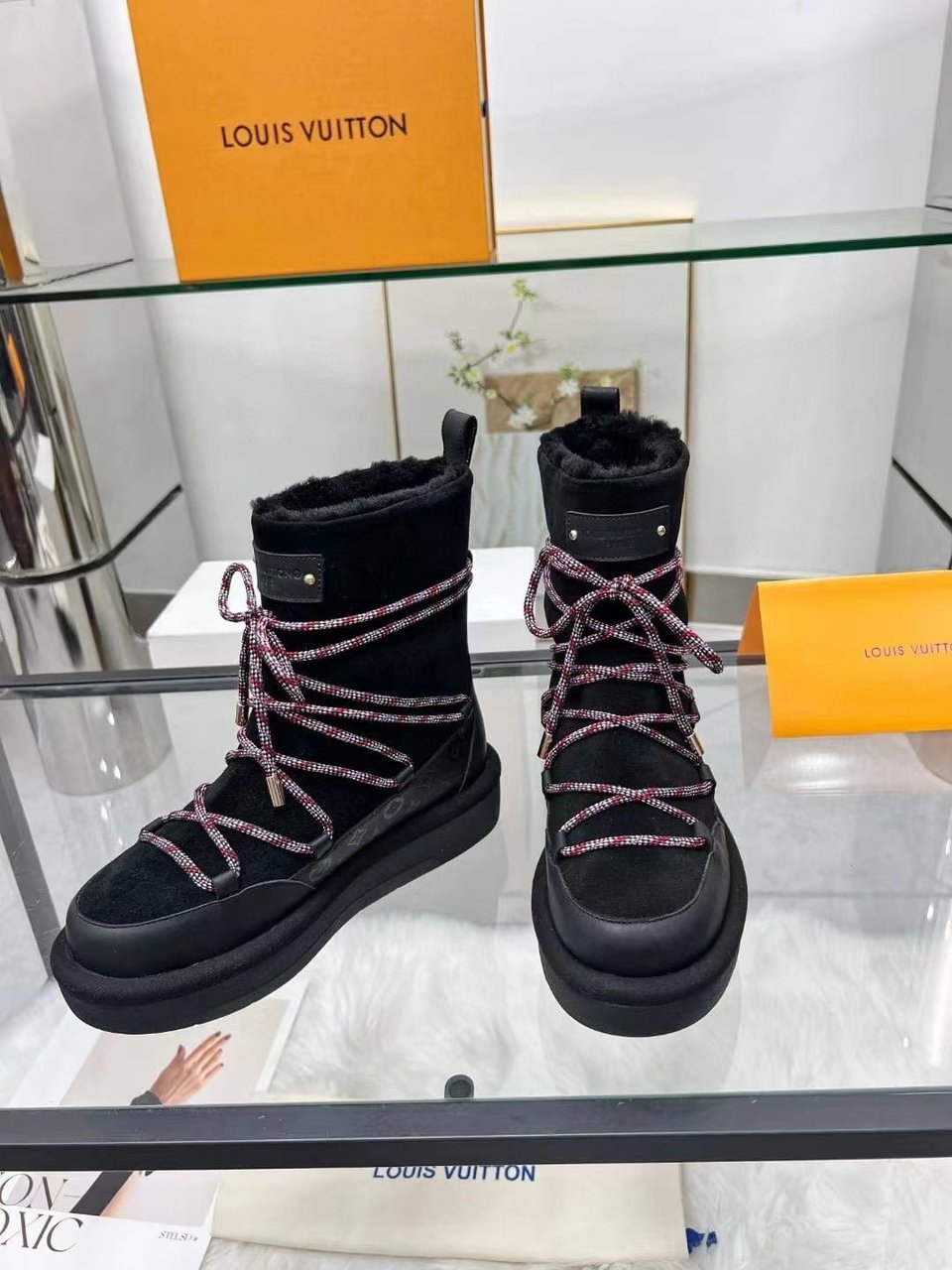 Louis Vuitton Aspen Platform Ankle Boot Black 1Ac75N view 5