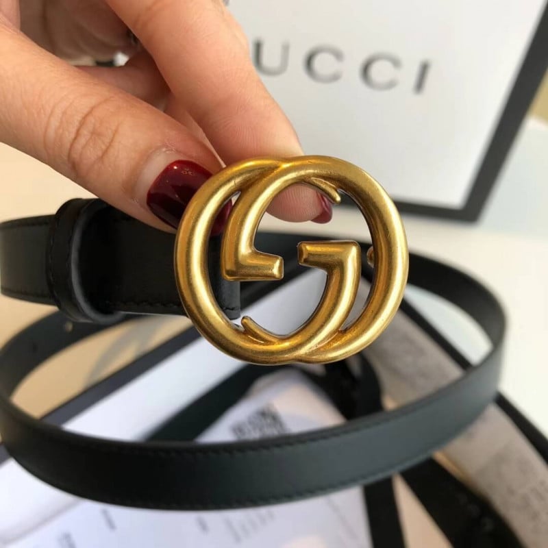 Gucci 20mm Leather Belt With Double G Buckle 409417 view 7