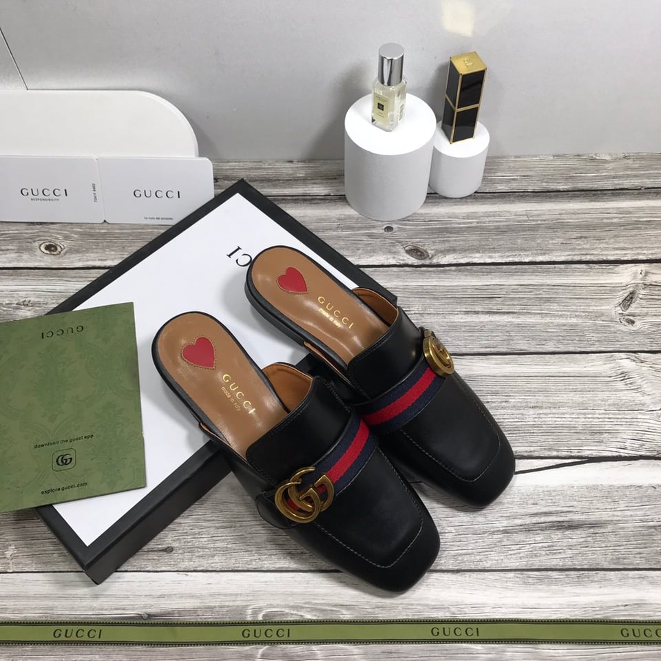 Gucci Women’S Princetown Leather Slipper Black view 7