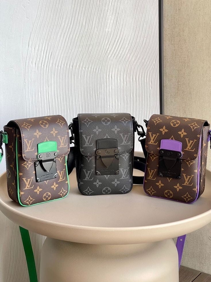 Louis Vuitton S-Lock Vertical Wearable Wallet Monogram Macassar Purple For Men view 6