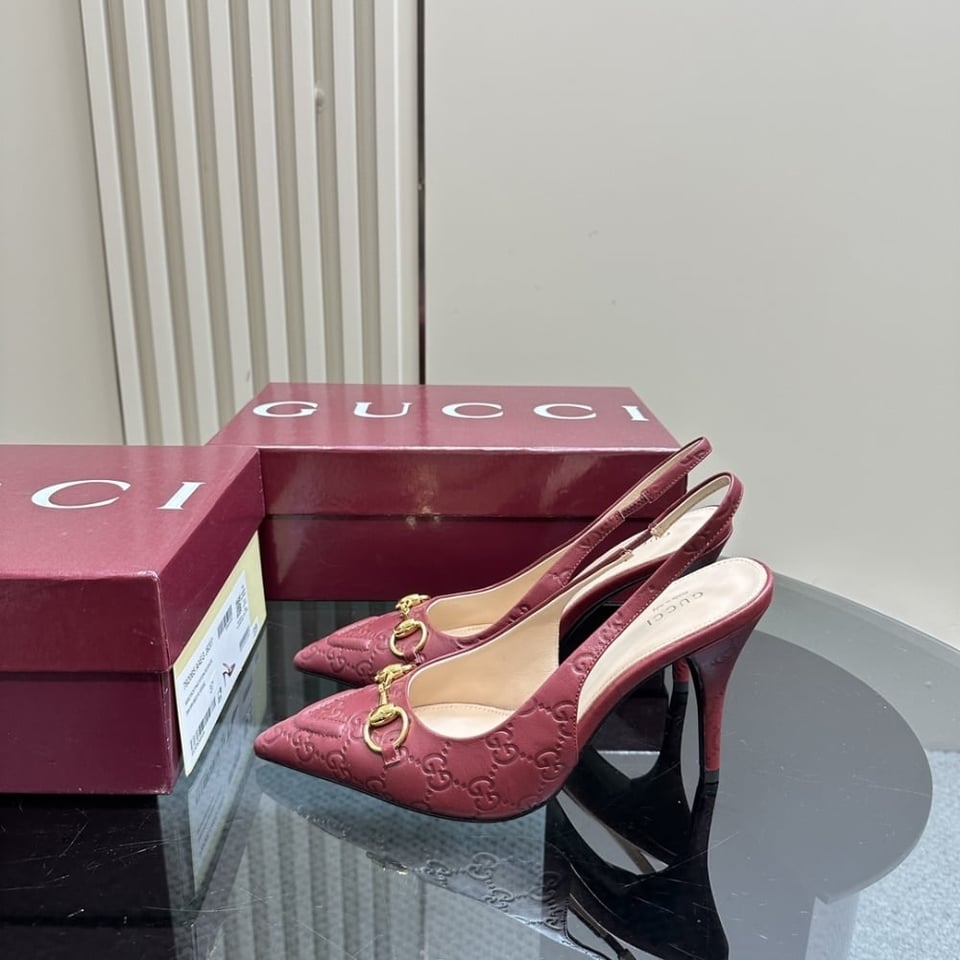 Gucci Women’S Horsebit Pump Gg Leather Rosso Ancora Red ?792065 Aaegj 6207 view 4