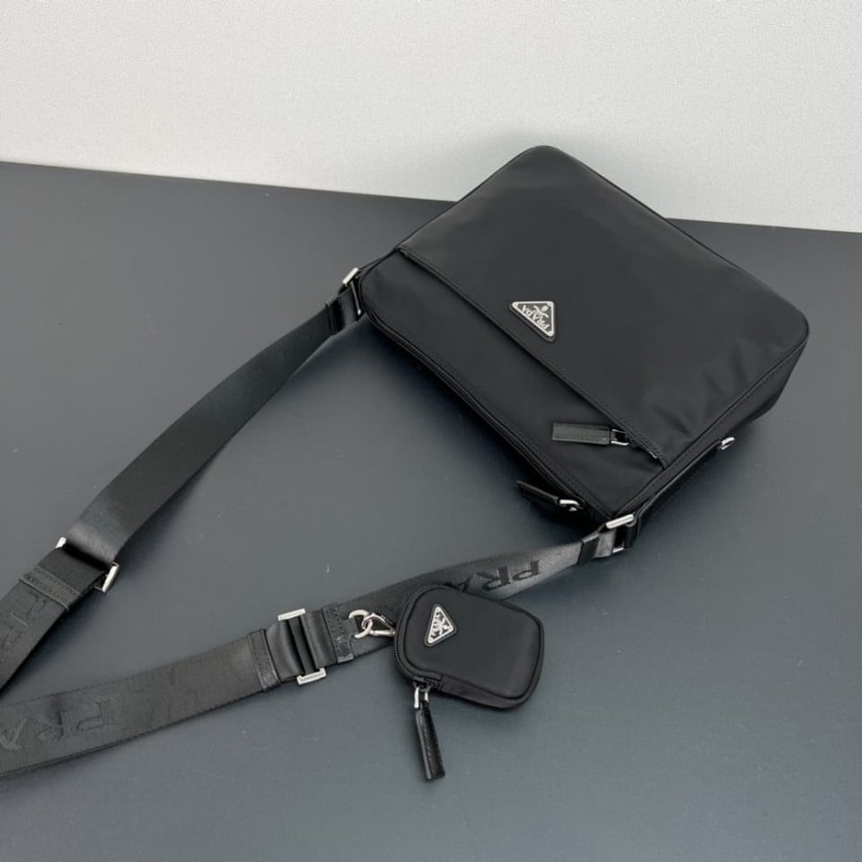 Prada Re Nylon Bag Black 30Cm view 5