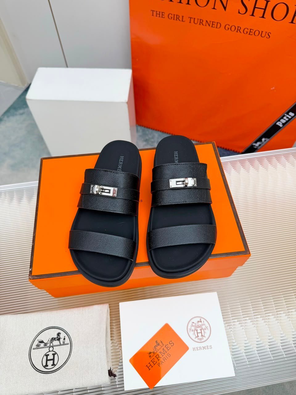Hermes Jackson Sandal Noir Color Calfskin H242949ZH03390 view 10