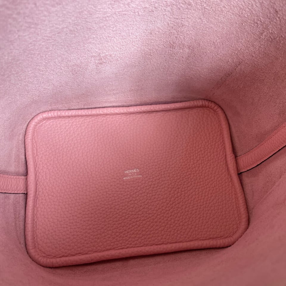 Hermes Picotin Lock Bag In Taurillon Clemence 3Q Rose Sakura 22Cm view 9