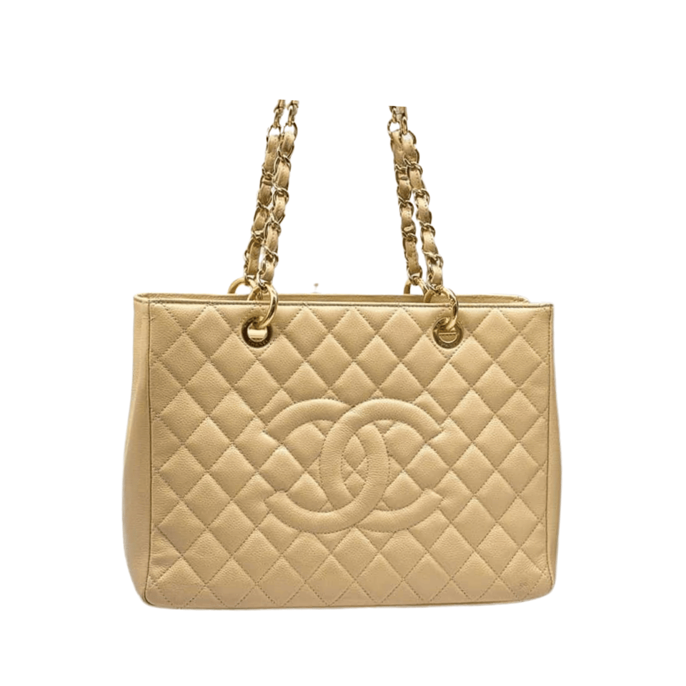 Chanel Grand Shopping Tote Bag Gold 33Cm/13in view 2
