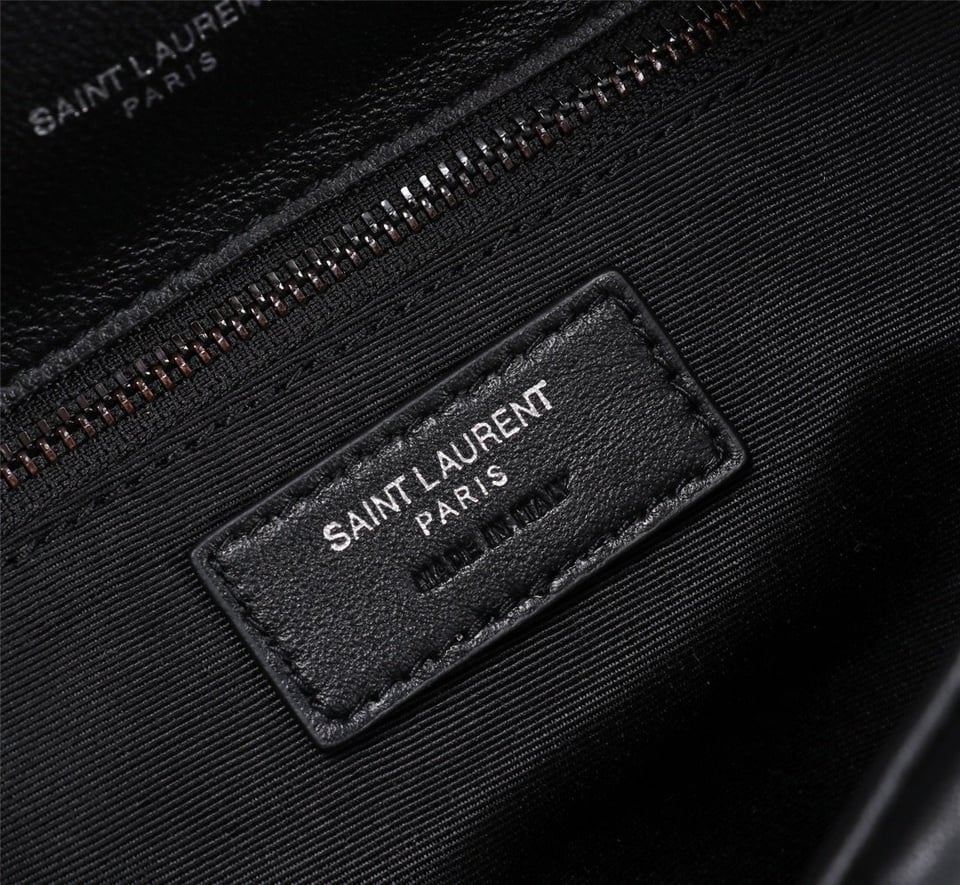 Saint Laurent Puffer Small Chain Bag In Quilted Black Noir view 7