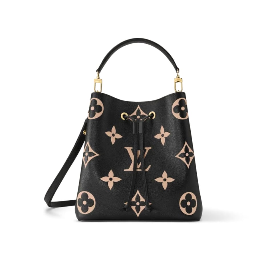 Louis Vuitton Néonoé Mm Bicolor Monogram Empreinte Leather – Women – Handbags Black 26cm/ 10.2in