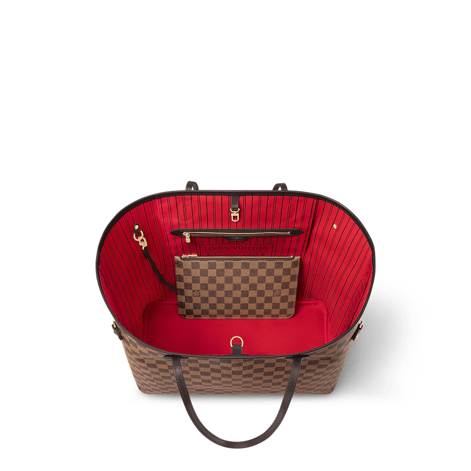 Louis Vuitton Neverfull GM Tote Bag Damier Ebene Canvas Cerise Red 39cm N40597 view 4