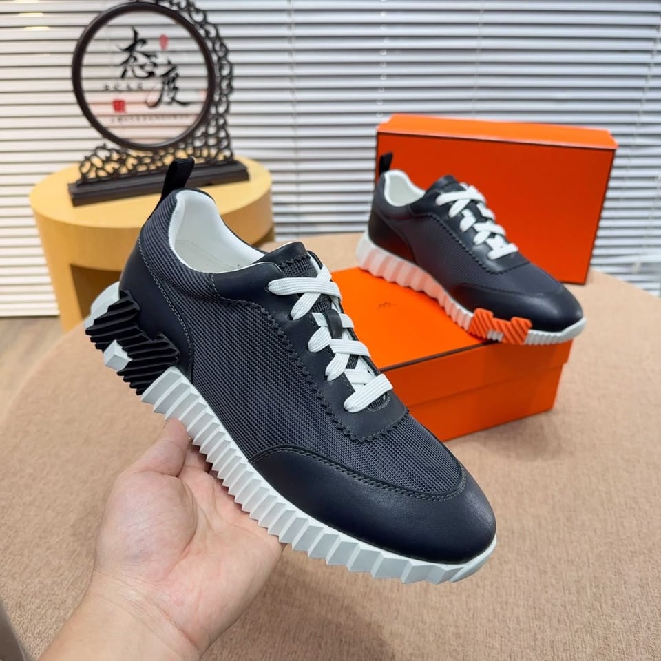 Hermes Bouncing Sneakers Noir Color Goatskin H261897ZH01390 view 3