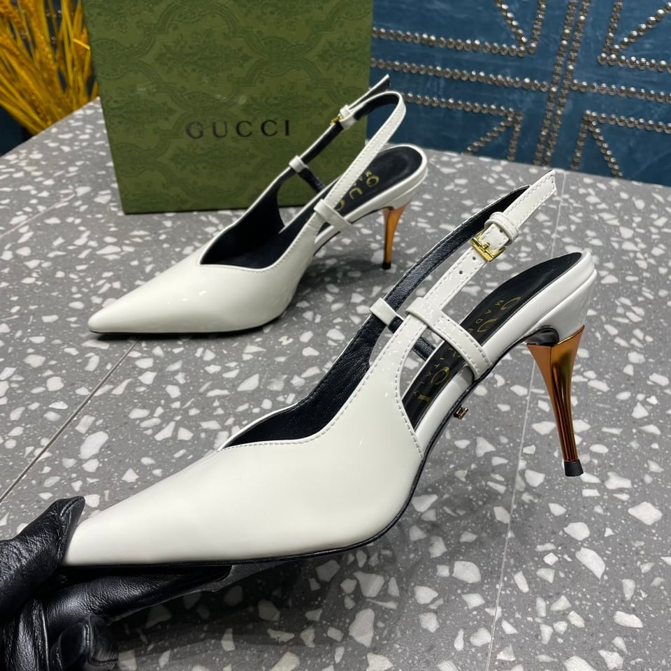 Gucci Women’S Platform Pump White view 3