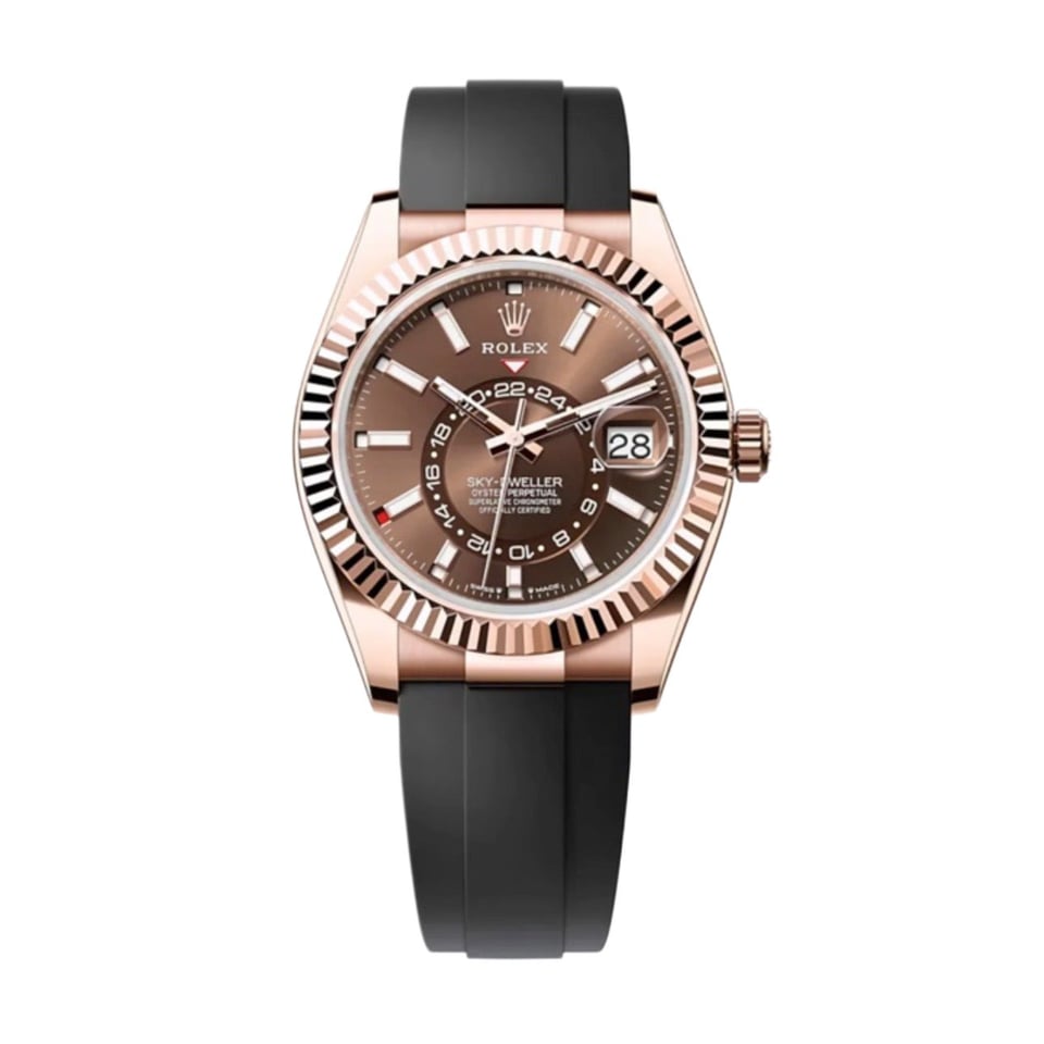 [Superclone] Rolex Sky-Dweller 42mm Chocolate Dial Oysterflex 336235