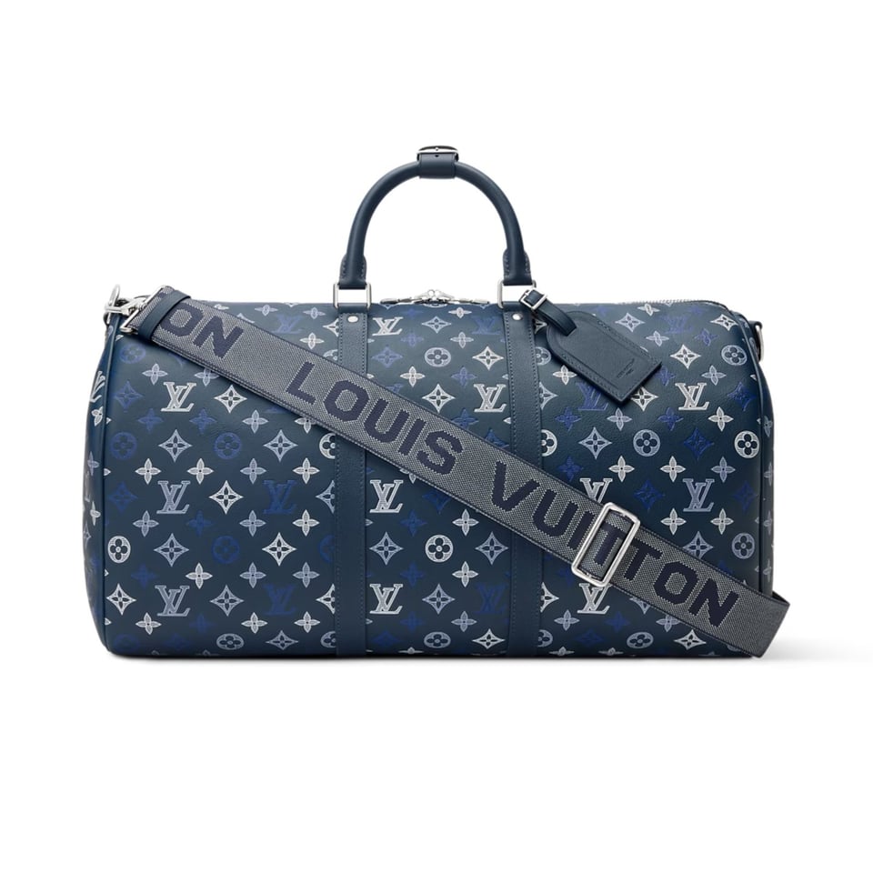 Louis Vuitton Keepall Bandoulière Bag 50cm/19.7in Navy Blue Calfskin M28836