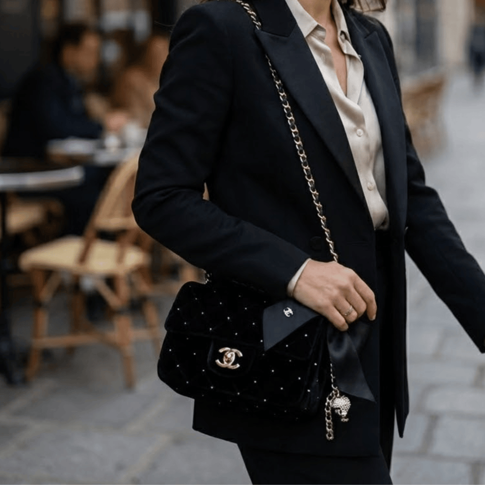 Chanel Mini Pearl Super Black Bag 17cm/6in view 3