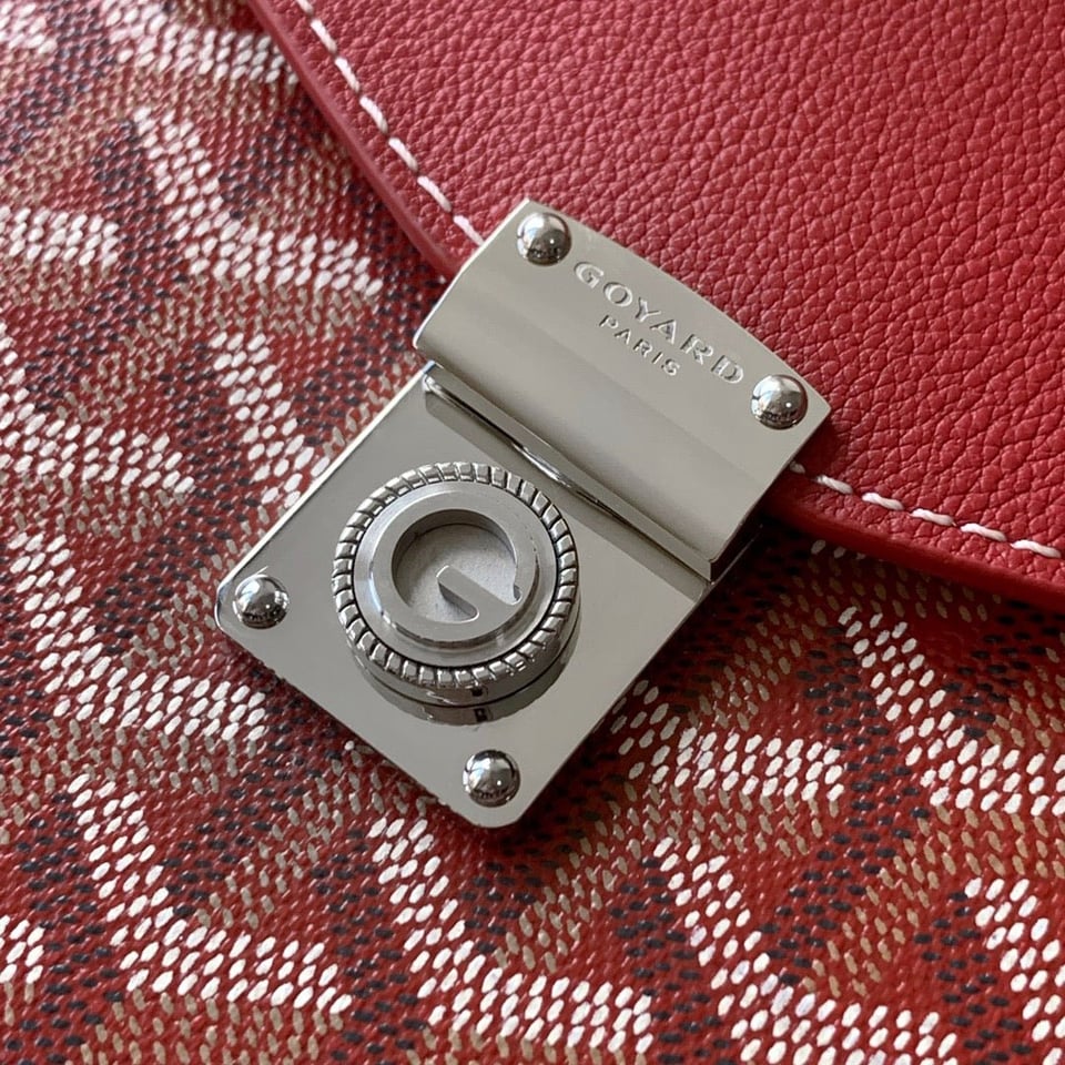 Goyard Chypre Wallet-Pouch 21cm Classic Red Goyardine Canvas And Calfskin view 8