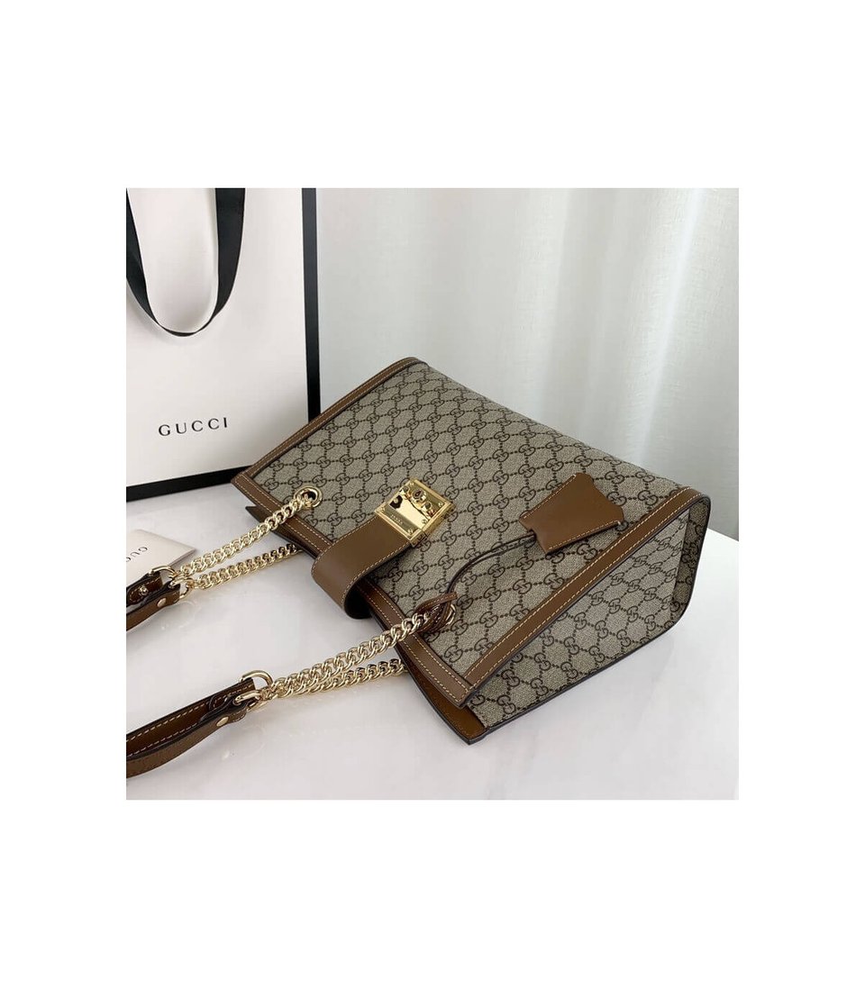 Gucci Padlock Medium GG Shoulder Bag Brown view 9