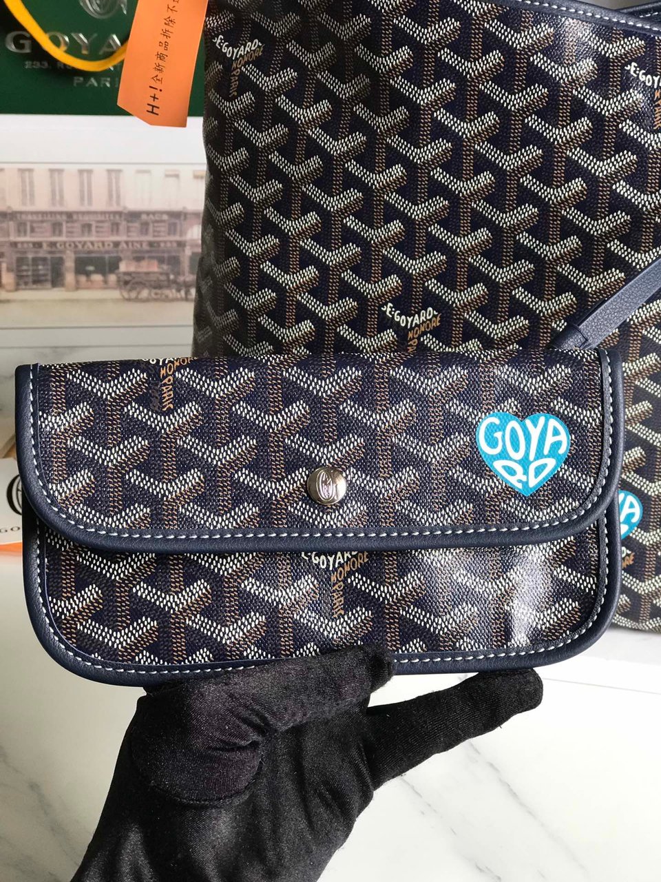 Goyard Hobo Boheme 42Cm Navy Blue Canvas view 6