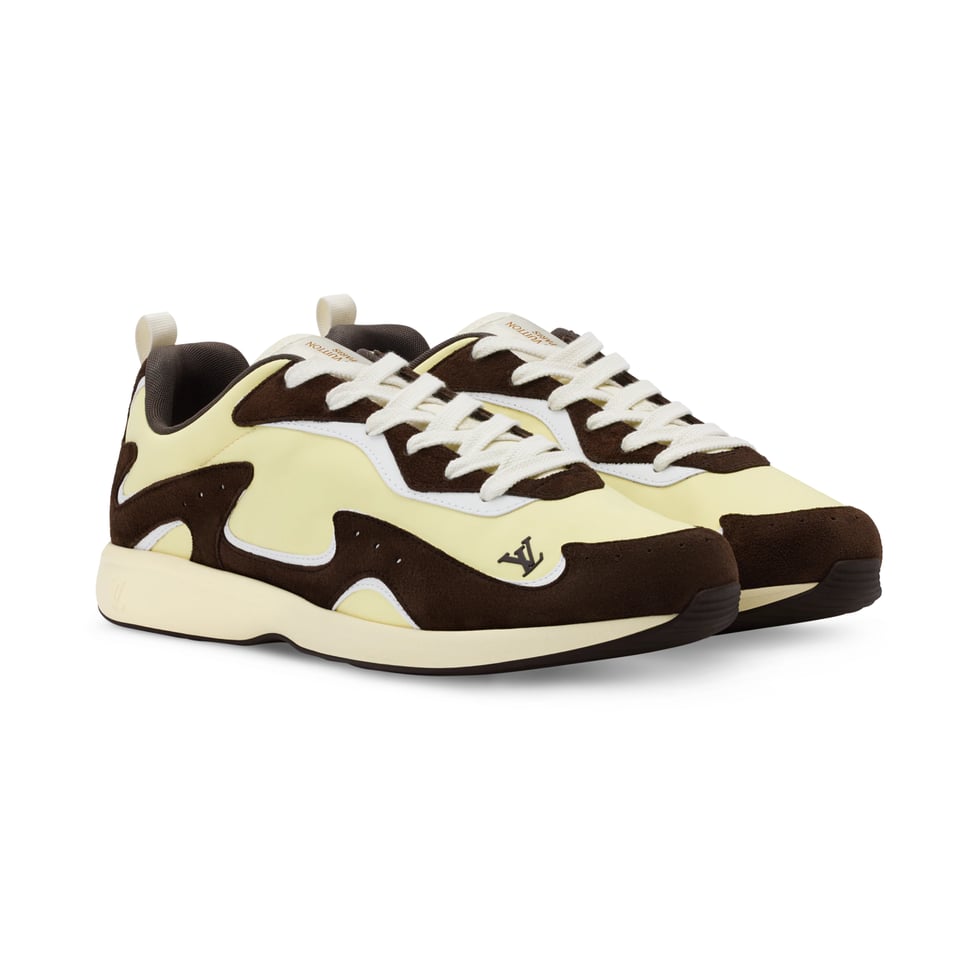 Louis Vuitton Drop 300 Sneakers Light Yellow Nylon 1AKP0J