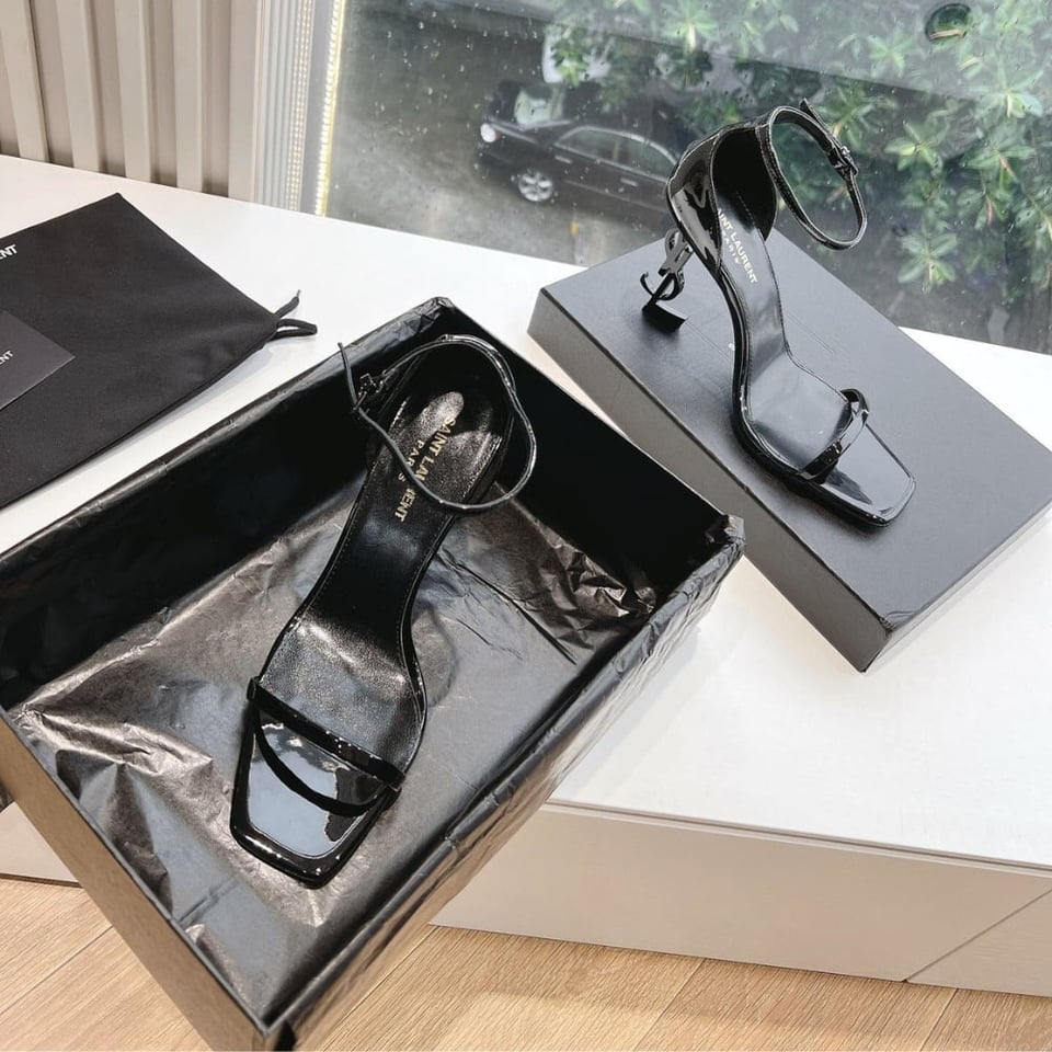 Saint Laurent Opyum Sandals In All Black 5576620Npvv1000 view 7