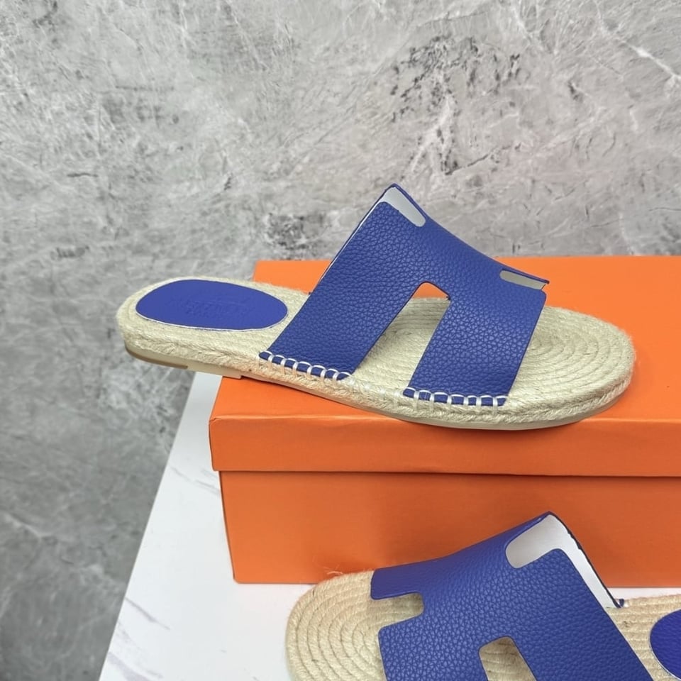 Hermes Antigua Espadrille Blue view 6