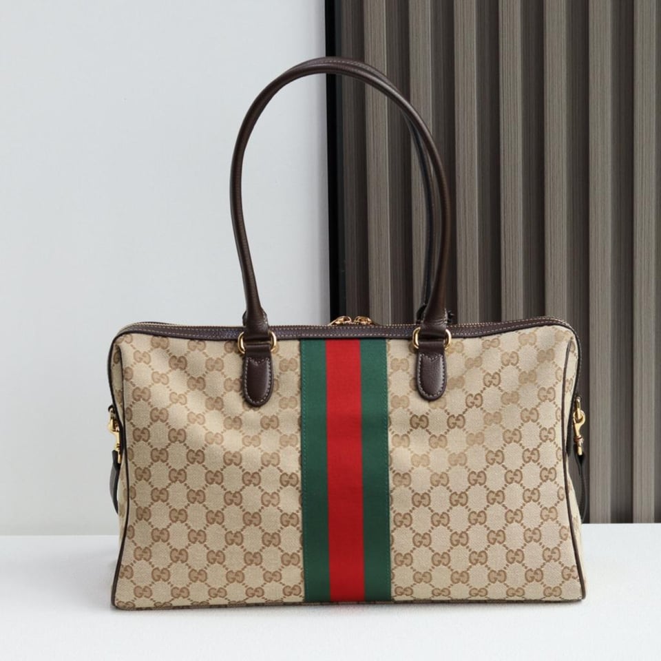 Gucci Borsetto Large Boston Bag Sand Brown 38.5cm/15.2in view 11