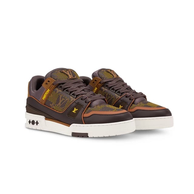 Louis Vuitton Trainer Sneakers Yellow Calfskin 1AK85Q