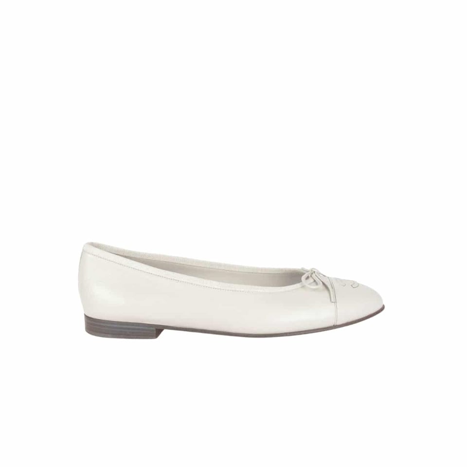 Chanel Classic Women’S Ballet White Sandals view 2