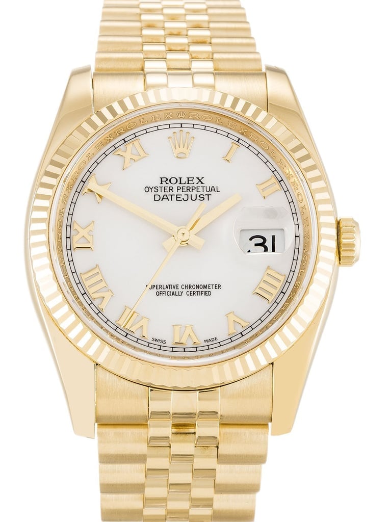 Rolex Datejust 36mm White Dial 116238 view 2