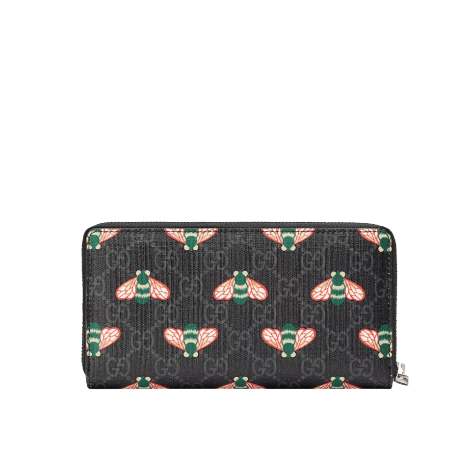 Gucci Ophidia GG Zip Around Wallet With Bee Black 7.5in/19cm For Men view 2