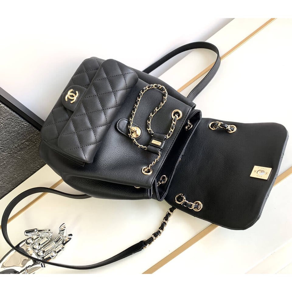 Chanel Calfskin Quilted Medium Duma Backpack 23cm view 13
