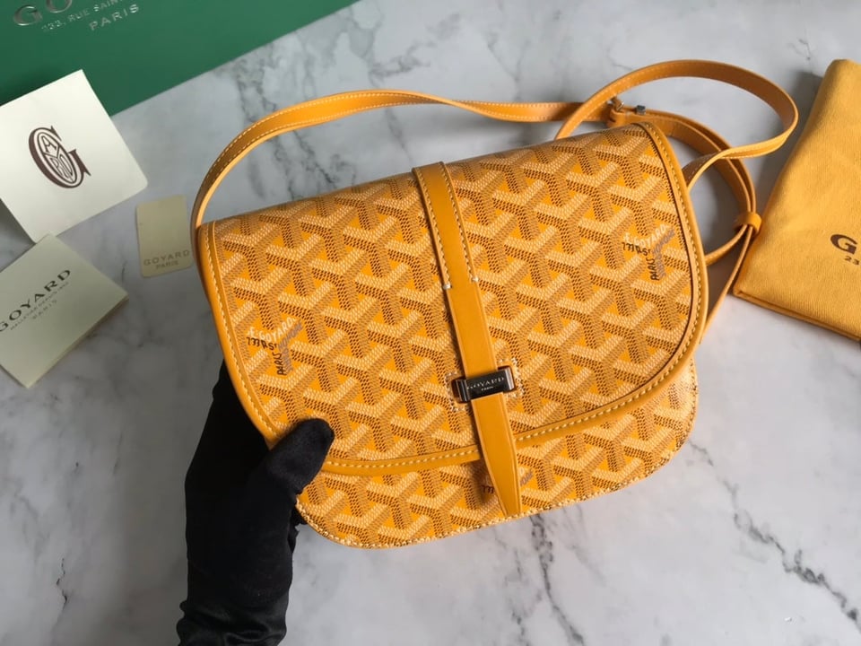 Goyard Belvedere Pm Bag 21Cm Yellow Canvas view 6
