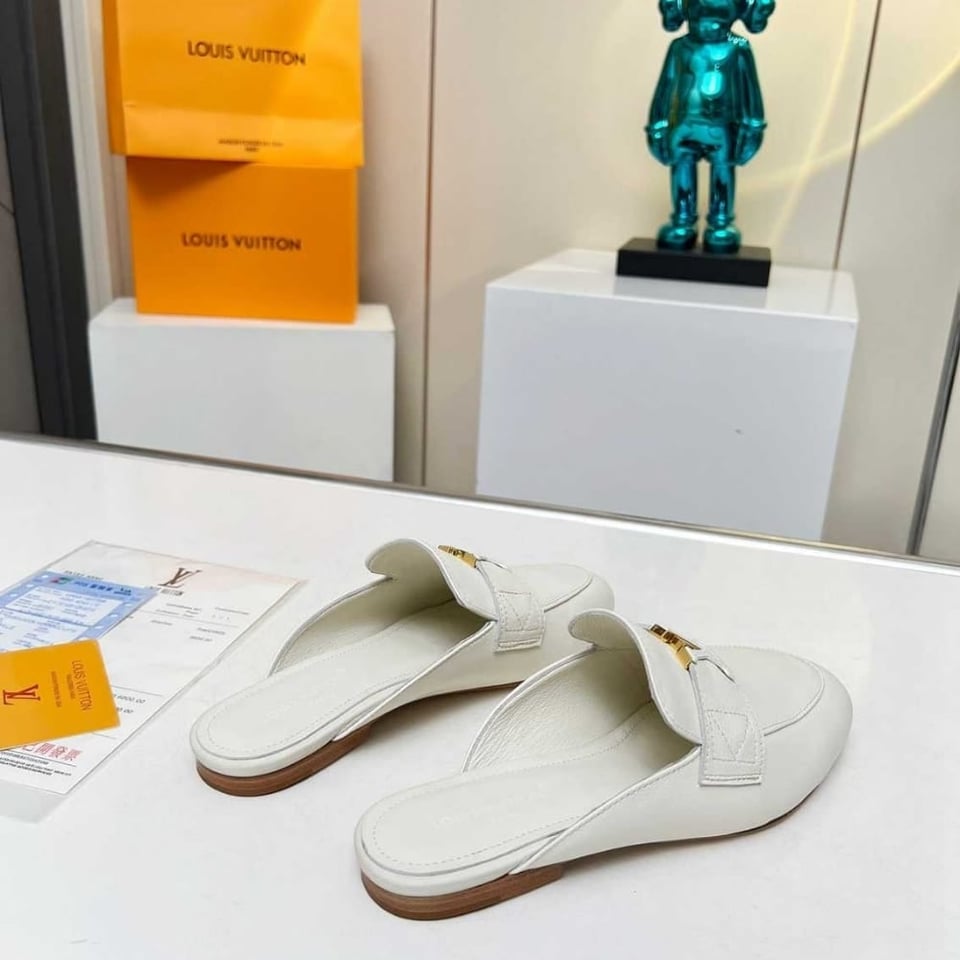 Louis Vuitton Mare Open Back Loafer White view 6