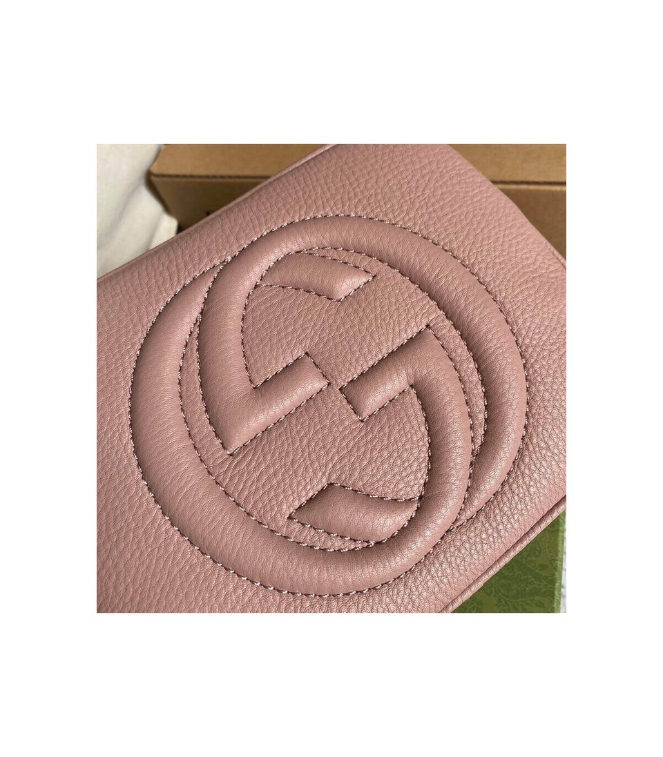 Gucci Soho Small Leather Disco Bag Pink view 11