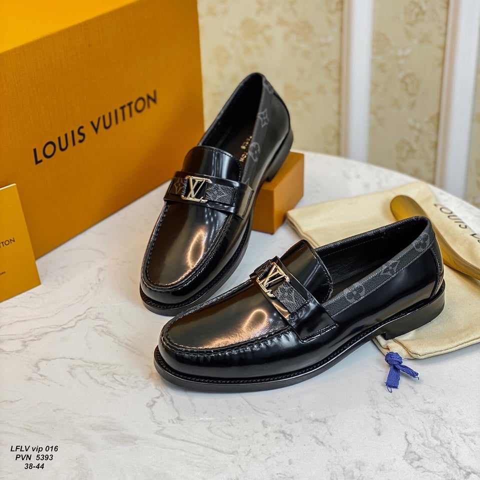 Louis Vuitton LV Monte Carlo Mocassin Monogram Canvas Black Loafers for Men view 9