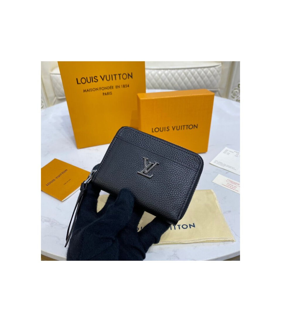 Louis Vuitton Lockme Zippy Coin Purse Black view 3