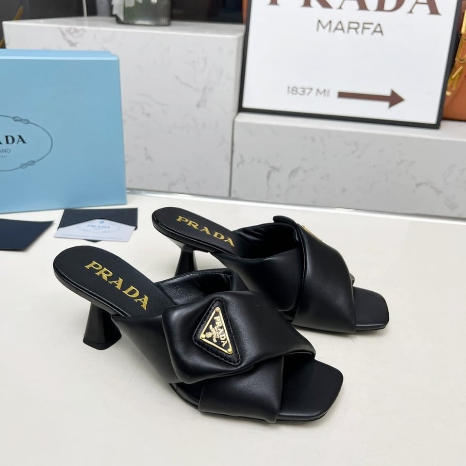 Prada Padded Nappa Sandals Black 1Xx754 2Dl8 F0002 F 065 view 3