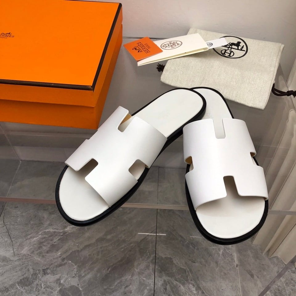 Hermes Izmir Sandal White view 6